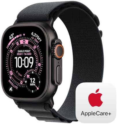 Apple Watch Ultra 3  GPS   Cellular 49mm  Running & Multisport Smartwatch w/Rugged Titanium Case w/Black Alpine Loop   L  Satellite Communications  Advanced Health & Fitness Tracking