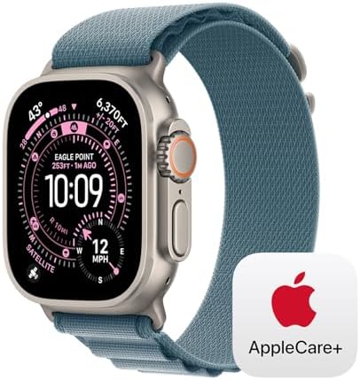 Apple Watch Ultra 3 [GPS + Celular 49mm] Reloj inteligente para correr y multideporte con carcasa de titanio resistente con correa negra Ocean Band. Comunicaciones satelitales, seguimiento avanzado de
