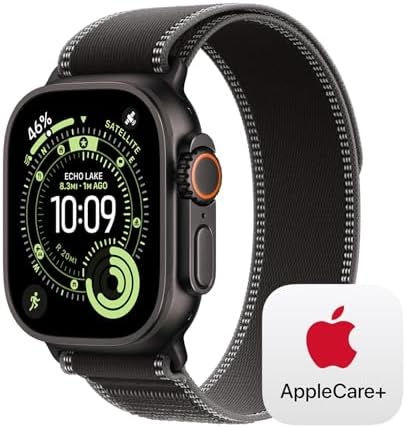 Apple Watch Ultra 3 [GPS + Celular 49mm] Reloj inteligente para correr y multideporte con carcasa de titanio resistente con correa negra Ocean Band. Comunicaciones satelitales, seguimiento avanzado de
