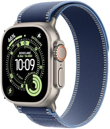 Apple Watch Ultra 3  GPS   Cellular 49mm  Running & Multisport Smartwatch w/Rugged Titanium Case w/Light Blue Alpine Loop   M  Satellite Communications  Advanced Health & Fitness Tracking