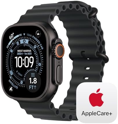 Apple Watch Ultra 3  GPS   Cellular 49mm  Running & Multisport Smartwatch w/Rugged Titanium Case w/Black Ocean Band  Satellite Communications  Advanced Health & Fitness Tracking