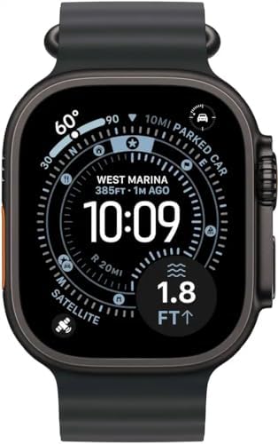 Apple Watch Ultra 3  GPS   Cellular  49mm  Black Titanium Case with Black Ocean Band  Renewed 