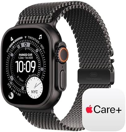 Apple Watch Ultra 3  GPS   Cellular 49mm  Running & Multisport Smartwatch w/Rugged Titanium Case w/Black Titanium Milanese Loop   M  Satellite Communications  Advanced Health & Fitness Tracking