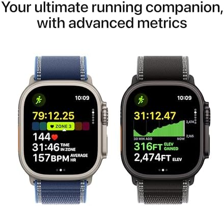 Apple Watch Ultra 3  GPS   Cellular 49mm  Running & Multisport Smartwatch w/Rugged Titanium Case w/Natural Titanium Milanese Loop   L  Satellite Communications  Advanced Health & Fitness Tracking