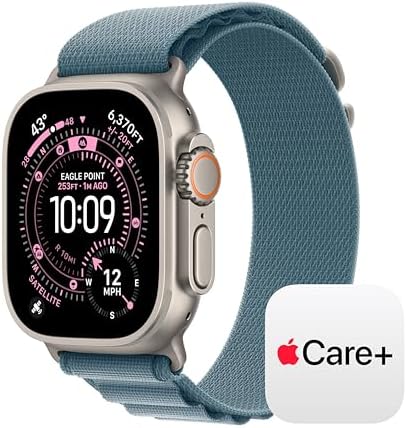 Apple Watch Ultra 3  GPS   Cellular 49mm  Running & Multisport Smartwatch w/Rugged Titanium Case w/Anchor Blue Ocean Band  Satellite Communications  Advanced Health & Fitness Tracking