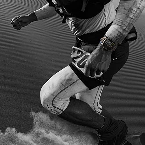 Apple Watch Ultra  GPS   Cellular 49mm  Titanium Case with Yellow Ocean Band  One Size  Renewed 