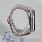 Apple Watch  Series 9  45mm Pink Aluminum  GPS  w/ Fabric Loop Band   Excellent