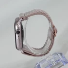 Apple Watch  Series 9  45mm Pink Aluminum  GPS  w/ Fabric Loop Band   Excellent