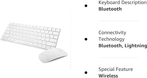 Apple Wireless Magic Keyboard 2  MLA22LL/A withApple Magic Bluetooth Mouse 2  MLA02LL/A  Renewed 