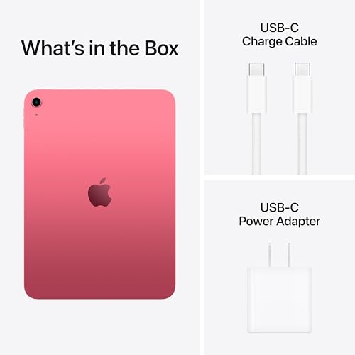 Apple iPad 11 inch  A16 chip  11 inch Model  Liquid Retina Display  128GB  Wi Fi 6  12MP Front/12MP Back Camera  Touch ID  All Day Battery Life   Pink with AppleCare   2 Years 