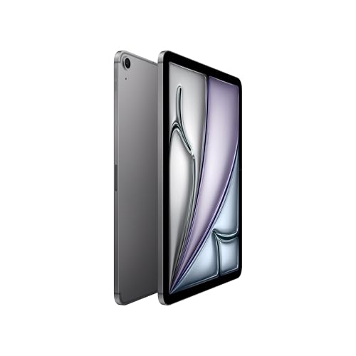 Apple iPad Air de 11 pulgadas con chip M3 construido para Apple Intelligence, pantalla de retina líquida, 128 GB, cámara frontal/trasera de 12 MP, Wi-Fi 6E + 5G celular, Touch ID, duración de la
