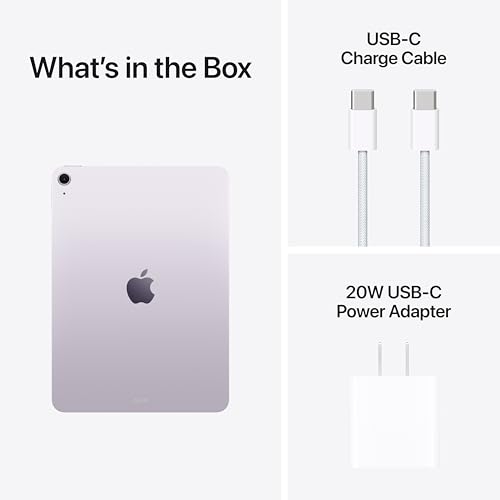 Apple iPad Air 11 inch with M3 chip Built for Apple Intelligence Liquid Retina Display 128GB 12MP Front/Back Camera Wi Fi 6E Touch ID All Day Battery Life Purple