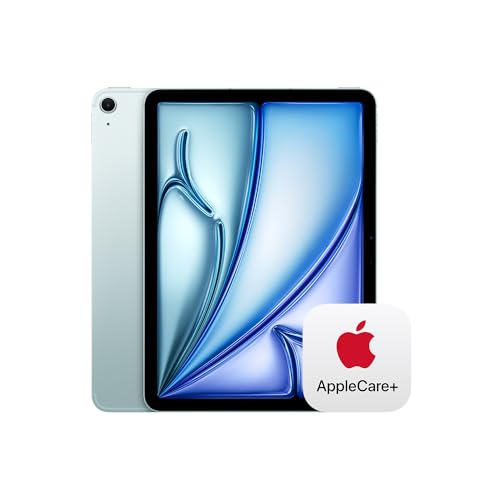 Apple iPad Air 11 inch  M2   Liquid Retina Display  128GB  Landscape 12MP Front Camera/12MP Back Camera  Wi Fi 6E   5G Cellular with eSIM  Touch ID  All Day Battery   Blue With AppleCare   2 Years