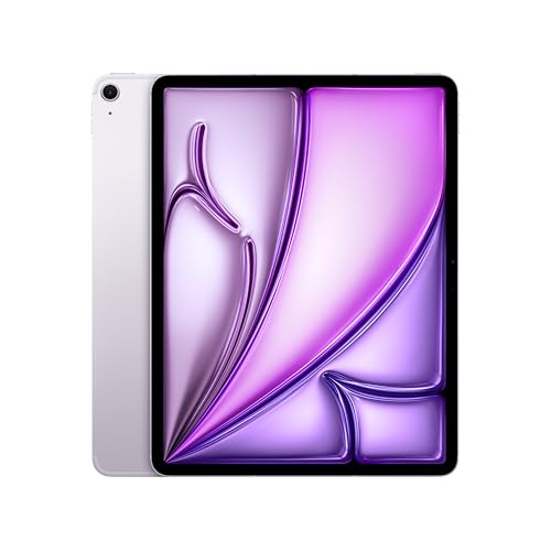 Apple iPad Air 13 inch with M3 chip Built for Apple Intelligence  Liquid Retina Display  128GB  12MP Front/Back Camera  Wi Fi 6E   5G Cellular  Touch ID  All Day Battery Life   Purple
