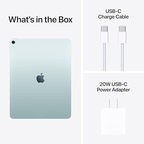 Apple iPad Air 13 inch with M3 chip Built for Apple Intelligence  Liquid Retina Display  512GB  12MP Front/Back Camera  Wi Fi 6E  Touch ID  All Day Battery Life   Blue
