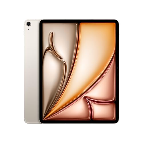 Apple iPad Air 13 inch with M3 chip Built for Apple Intelligence  Liquid Retina Display  512GB  12MP Front/Back Camera  Wi Fi 6E   5G Cellular  Touch ID  All Day Battery Life   Starlight