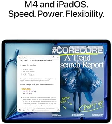 Apple iPad Air 13 inch  M4   Liquid Retina Display  256GB  12MP Front/Back Camera  Wi Fi 7 with Apple N1  Touch ID  All Day Battery Life   Space Gray