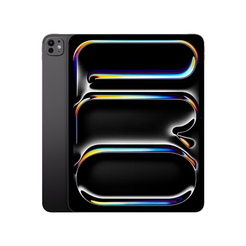 Apple iPad Pro 13 Inch  M4   Built for Apple Intelligence  Ultra Retina XDR Display  256GB  12MP Front/Back Camera  LiDAR Scanner  Wi Fi 6E  Face ID  All Day Battery Life   Space Black