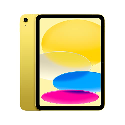 Apple iPad  10th Generation   with A14 Bionic chip  10 9 inch Liquid Retina Display  64GB  Wi Fi 6  12MP front/12MP Back Camera  Touch ID  All Day Battery Life   Yellow