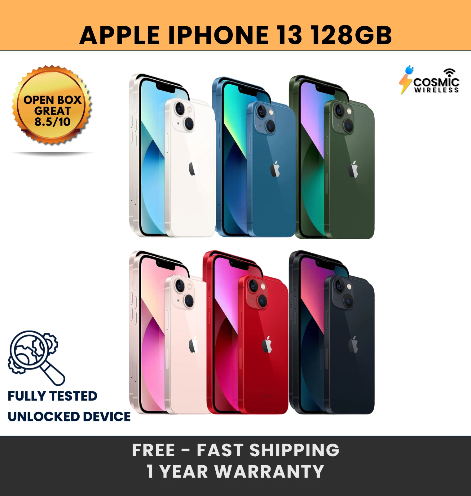 Apple iPhone 13 de 128 GB desbloqueado de fábrica 5G (GSM CDMA)