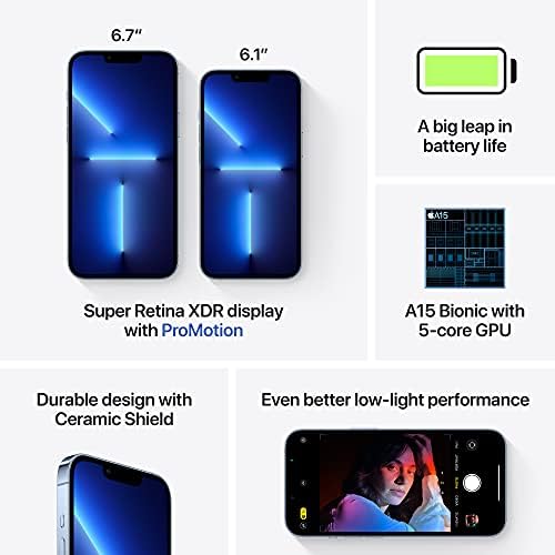 Apple iPhone 13 Pro Max  256GB  Sierra Blue   Unlocked  Renewed 