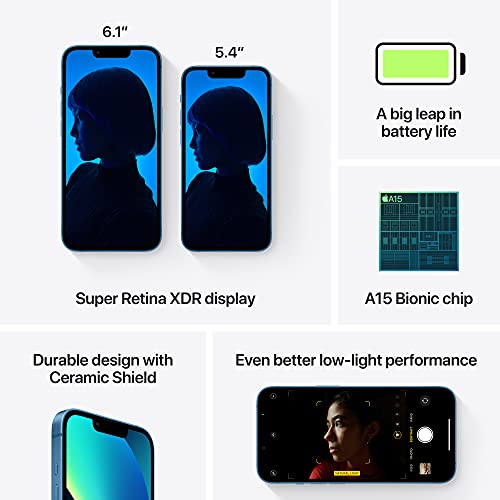 Apple - iPhone 13 desbloqueado (renovado prémium), 256 GB, color azul