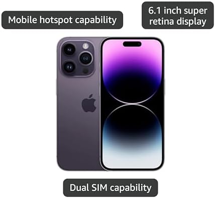 Apple iPhone 14 Pro  256GB  Silver   Unlocked  Renewed 