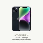 Apple iPhone 14 - 128 GB - Desbloqueado - Buen estado - Mensaje en pantalla del mercado de accesorios