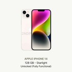 Apple iPhone 14 - 128 GB - Desbloqueado - Buen estado - Mensaje en pantalla del mercado de accesorios