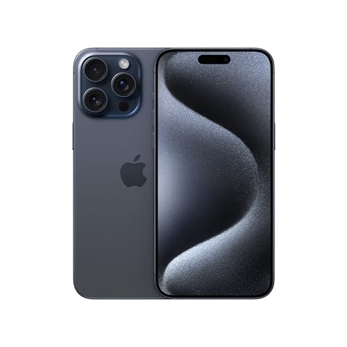 Apple iPhone 15 Pro Max  256GB  Blue Titanium   Unlocked  Renewed 