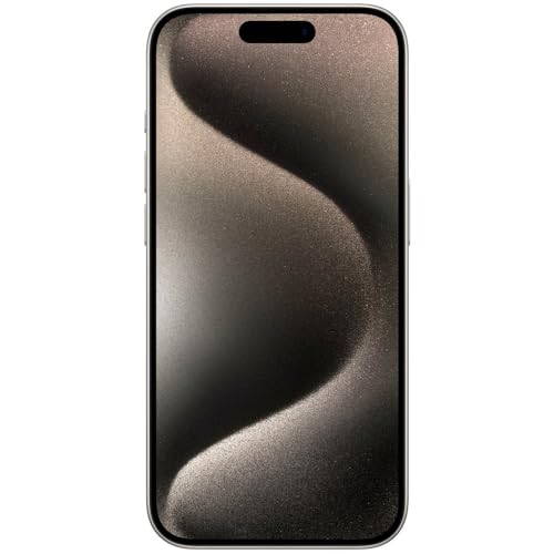 Apple iPhone 15 Pro Max, 256 GB, titanio natural - Desbloqueado (Renovado)