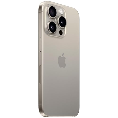 Apple iPhone 15 Pro Max, 256 GB, titanio natural - Desbloqueado (Renovado)