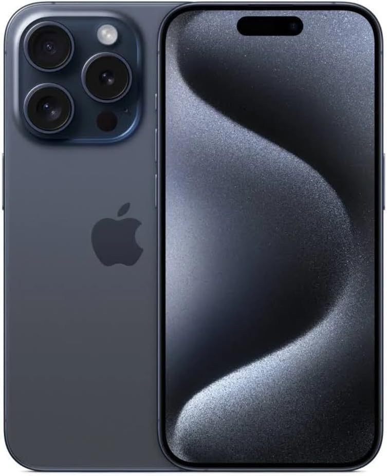 Apple iPhone 15 Pro  1TB  Blue Titanium   Cricket Wireless  Renewed 