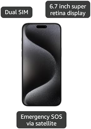 Apple iPhone 15 Pro Max  512GB  Natural Titanium   Unlocked  Renewed 