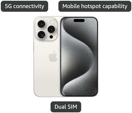 Apple iPhone 15 Pro  US Version  1TB  Black Titanium   Unlocked  Renewed Premium 