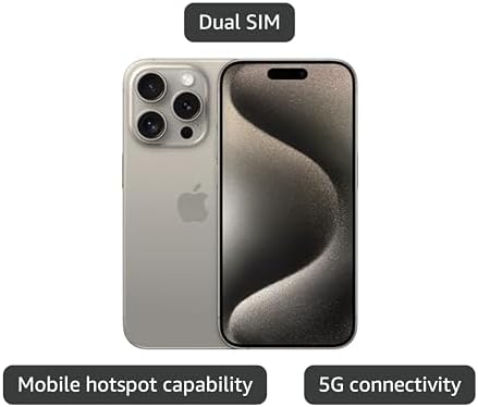 Apple iPhone 15 Pro  US Version  1TB  Black Titanium   Unlocked  Renewed Premium 