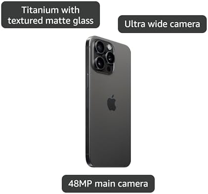 Apple iPhone 15 Pro  256GB  Natural Titanium   Unlocked  Renewed 