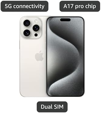 Apple iPhone 15 Pro  256GB  Black Titanium   Unlocked  Renewed 