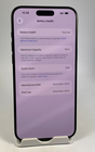 Apple iPhone 15 Pro Max 256GB Black   UNLOCKED   84    Battery Health
