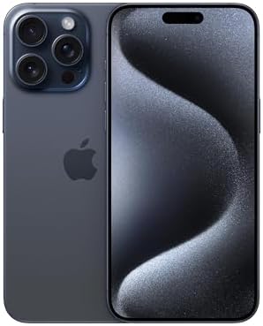 Apple iPhone 15 Pro Max  256GB  Blue Titanium   Unlocked  Renewed 