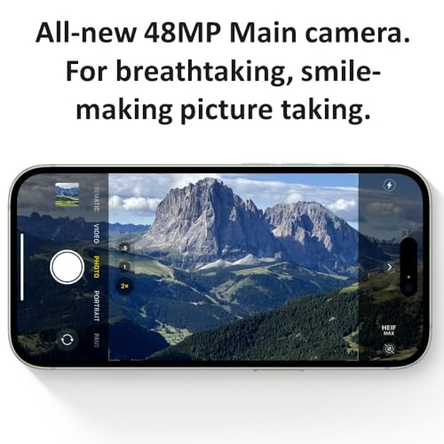 Apple iPhone 15  128GB  Blue   Unlocked  Renewed 