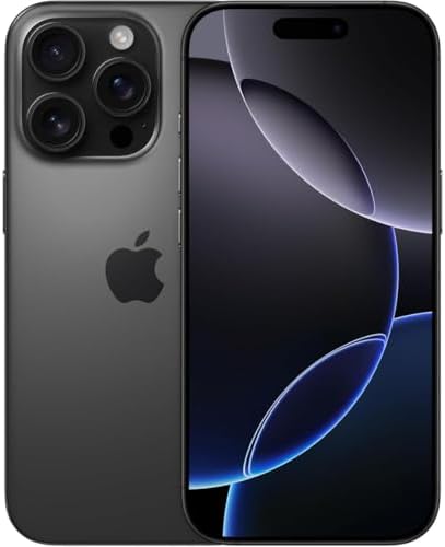 Apple iPhone 16 Pro, versión estadounidense, 512 GB, titanio negro - desbloqueado (renovado)