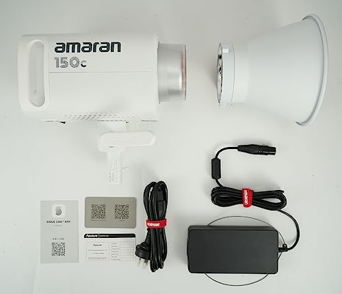 Aputure Amaran 150c COB Video Light RGBWW 150W 2 500K to 7 500K CCT with G/M Adjustment 15 610 lux   1m with Hyper Reflector APP Control  White 