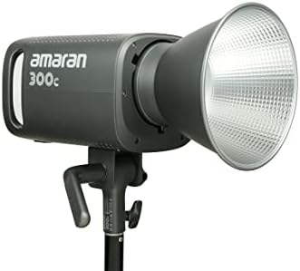 Aputure Amaran 300c RGB COB Video Light Bowen Mount 2 500K to 7 500K CCT with G/M Adjustment 26 580 lux   1m with Hyper Reflector Support APP Control