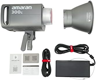 Aputure Amaran 300c RGB COB Video Light Bowen Mount 2 500K to 7 500K CCT with G/M Adjustment 26 580 lux   1m with Hyper Reflector Support APP Control