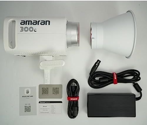 Aputure Amaran 300c RGB COB Video Light Bowen Mount 2 500K to 7 500K CCT with G/M Adjustment 26 580 lux   1m with Hyper Reflector Support APP Control