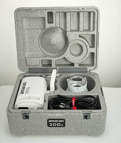 Aputure Amaran 300c RGB COB Video Light Bowen Mount 2 500K to 7 500K CCT with G/M Adjustment 26 580 lux   1m with Hyper Reflector Support APP Control