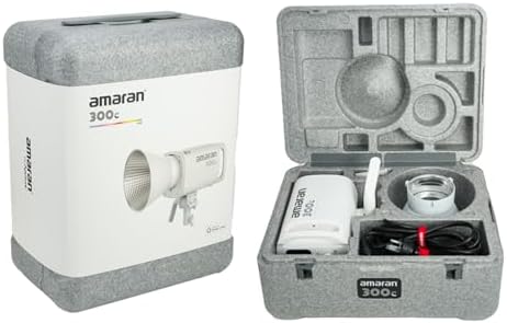 Aputure Amaran 300c RGB COB Video Light Bowen Mount 2 500K to 7 500K CCT with G/M Adjustment 26 580 lux   1m with Hyper Reflector Support APP Control