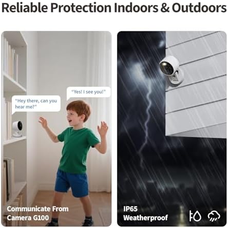 Aqara G100  2K Indoor/Outdoor Security Camera  HomeKit Secure Video  2 Way Audio  Spotlight Color/IR Night Vision  AI Detection  140  FOV  Wi Fi 6  Supports HomeKit  Alexa  Google and IFTTT  Black