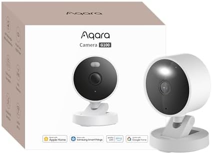 Aqara G100  2K Indoor/Outdoor Security Camera  HomeKit Secure Video  2 Way Audio  Spotlight Color/IR Night Vision  AI Detection  140  FOV  Wi Fi 6  Supports HomeKit  Alexa  Google and IFTTT  Black